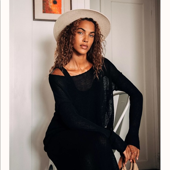 Free People Sweaters - NWT ✨ Free People Black FP Beach Top Sweater